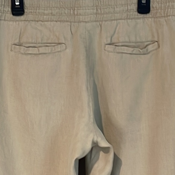 ANDREA JOVINE 100% LINEN HIGH WAIST PANTS KHAKI SIZE 8 - Picture 6 of 8